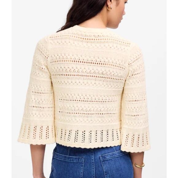 Madewell Scalloped-Trim Sweater Tee Size M NWT - Picture 4 of 6